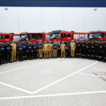 Місія Франції.  Вітання польських пожежників у країні