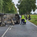 Лодзьке: смертельна аварія на DK 42. BMW вилетів з дороги та перекинувся.  19-річний хлопець мертвий