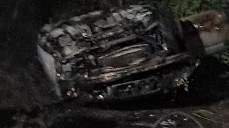 Мазовецке: перекидання та пожежа автомобіля.  40-річний водій загинув на місці