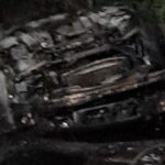 Мазовецкое: опрокидывание и пожар автомобиля.  40-летний водитель погиб на месте