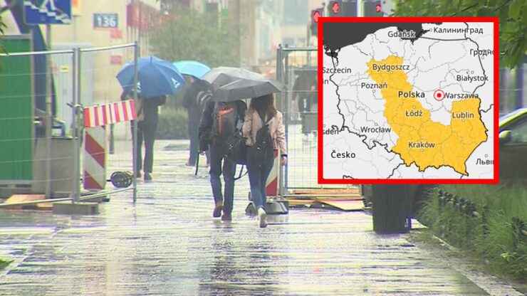 Уведомление IMGW.  Предупреждение о погоде для Польши